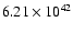 $ 6.21\times 10^{42 } $