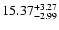 $\rm 15.37_{-2.99}^{+3.27} $