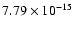 $ 7.79\times 10^{-15 }$