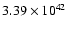 $ 3.39\times 10^{42 } $