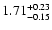 $\rm 1.71_{-0.15}^{+0.23} $