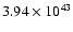 $ 3.94\times 10^{43 } $