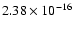 $ 2.38\times 10^{-16 } $