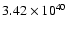 $ 3.42\times 10^{40 } $