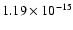 $ 1.19\times 10^{-15 } $