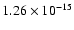 $ 1.26\times 10^{-15 }$