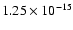 $ 1.25\times 10^{-15 }$