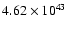 $ 4.62\times 10^{43 } $