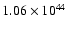 $ 1.06\times 10^{44 } $