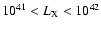 $10^{41} < L_{\rm X} < 10^{42}$