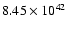 $ 8.45\times 10^{42 } $