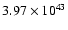 $ 3.97\times 10^{43 } $