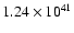 $ 1.24\times 10^{41} $