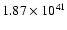 $ 1.87\times 10^{41 } $