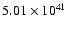 $ 5.01\times 10^{41 } $