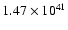 $ 1.47\times 10^{41 } $