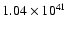 $ 1.04\times 10^{41} $