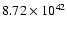 $ 8.72\times 10^{42 } $