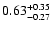 $\rm0.63_{-0.27}^{+0.35} $