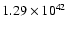 $ 1.29\times 10^{42 } $