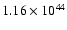 $ 1.16\times 10^{44 } $