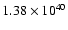 $ 1.38\times 10^{40 } $