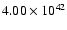 $ 4.00\times 10^{42 } $