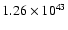 $ 1.26\times 10^{43 } $