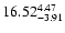 $\rm 16.52_{-3.91}^{4.47} $