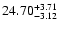 $\rm 24.70_{-3.12}^{+3.71} $