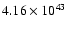 $ 4.16\times 10^{43 } $