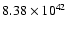 $ 8.38\times 10^{42} $