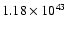$ 1.18\times 10^{43 } $