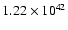 $ 1.22\times 10^{42} $