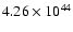 $ 4.26\times 10^{44 } $