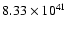 $ 8.33\times 10^{41} $