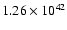 $ 1.26\times 10^{42 } $