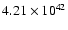 $ 4.21\times 10^{42 } $