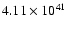 $ 4.11\times 10^{41 } $