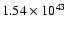 $ 1.54\times 10^{43 } $