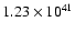 $ 1.23\times 10^{41} $