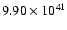 $ 9.90\times 10^{41} $