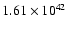 $ 1.61\times 10^{42 } $