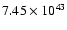 $ 7.45\times 10^{43 } $
