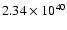 $ 2.34\times 10^{40 } $