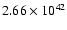 $ 2.66\times 10^{42} $