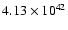 $ 4.13\times 10^{42 } $