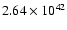 $ 2.64\times 10^{42} $