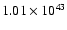 $ 1.01\times 10^{43 } $