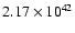 $ 2.17\times 10^{42} $